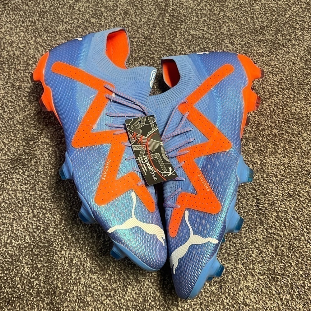 Puma Future Ultimate FG AG Soccer Cleats Blue Orange 107165-01 Men's Size 13